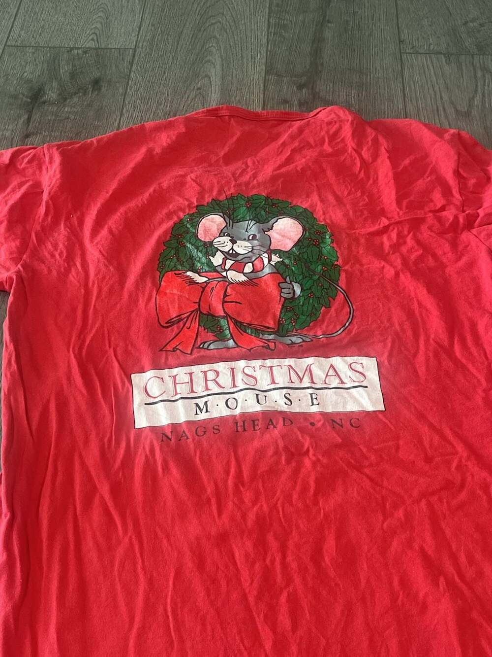 Vintage Christmas Mouse Nags Head NC Graphic T-Shirt